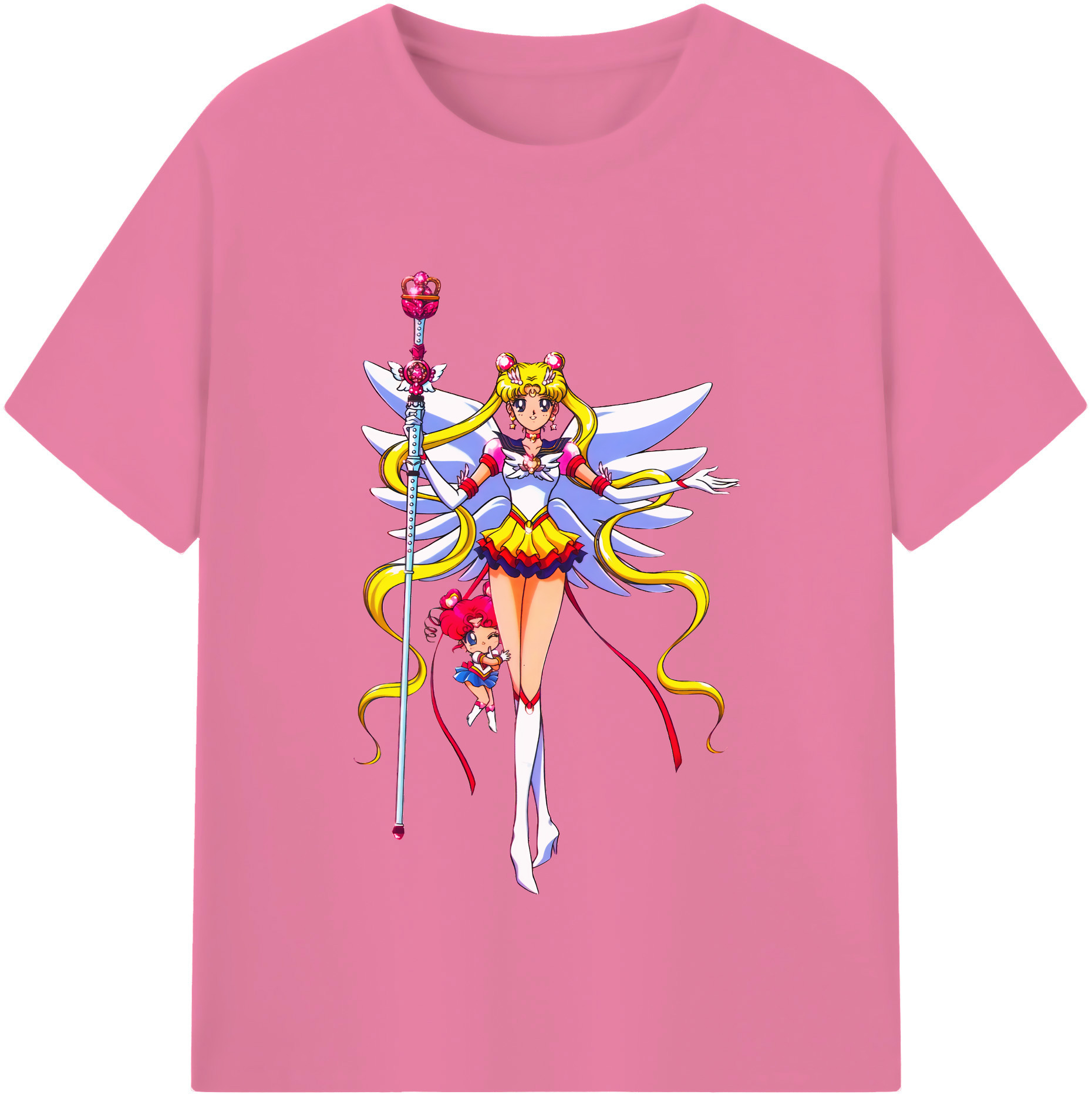 （画像用） 美少女戦士セーラームーン 月野 うさぎ つきの うさぎ Sailor Moon Tsukino Usagi 綿100％半袖Tシャツ（フロントプリント）